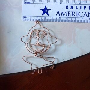 Handcrafted Wire Monkey Ornament
